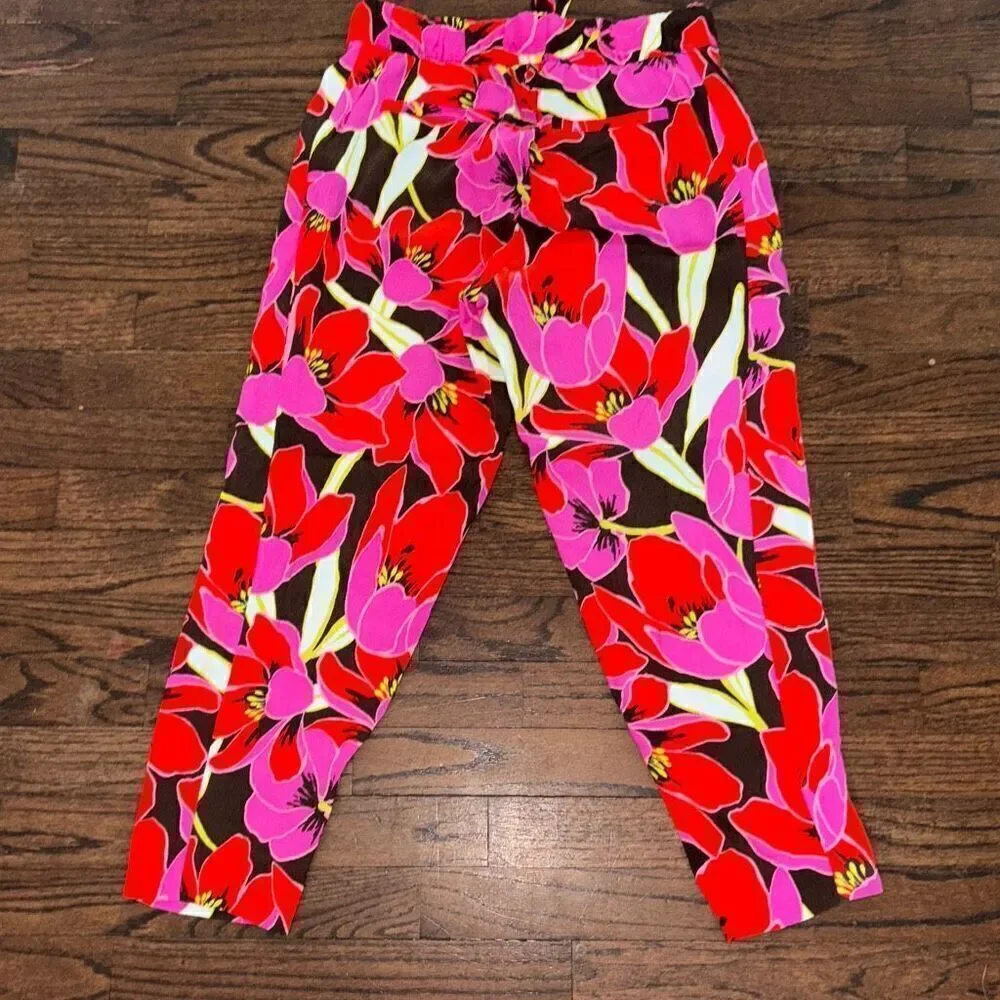 Kate Spade Tropical Hutton Lounge Pants Sz 0 worn 1x